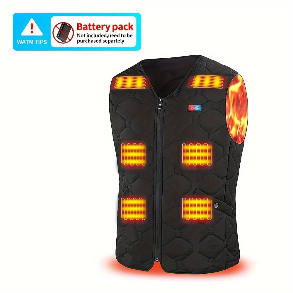 Heated Vests For Men And Women, Electric Vests, Lightweight Heated Vests With Battery Packs, Fast Heating, Suitable For Outdoor Hunting And Skiing In Winter