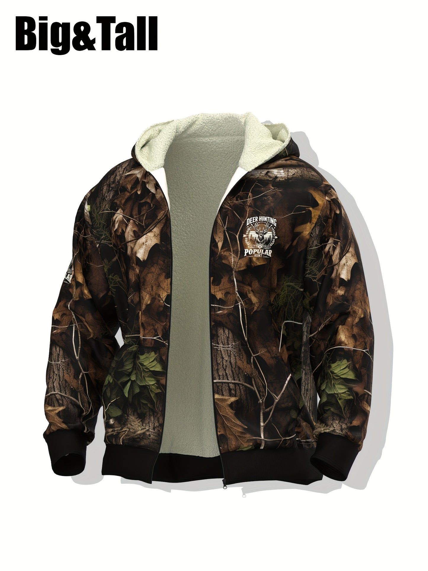 Men's Big & Tall Deer Hunting Hoodie PLUS SIZE