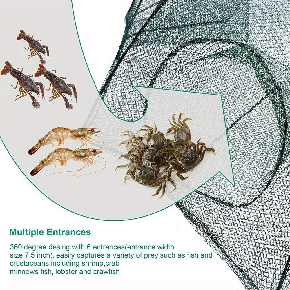Foldable Fishing Bait Trap for Crabs, Minnows & Shrimp