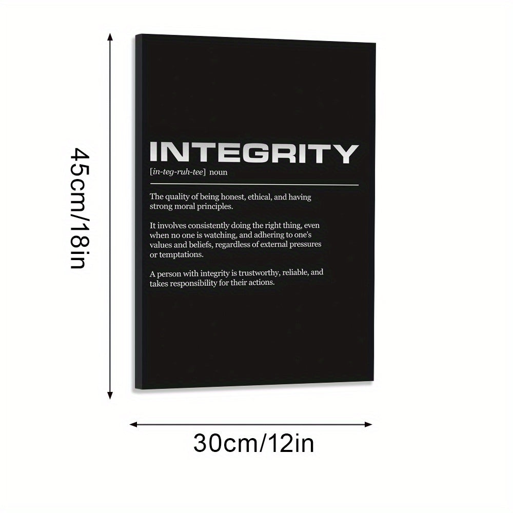 Canvas Integrity Definition Wall Art
