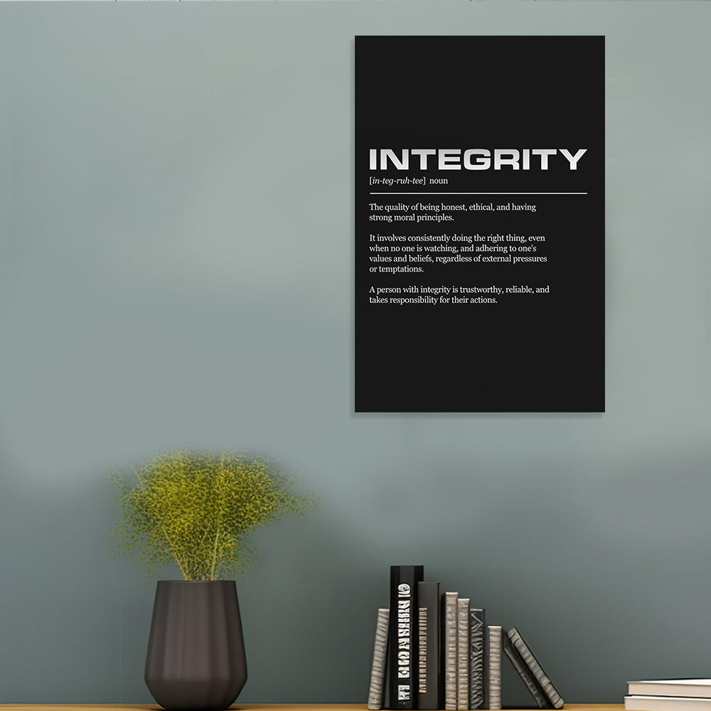 Canvas Integrity Definition Wall Art
