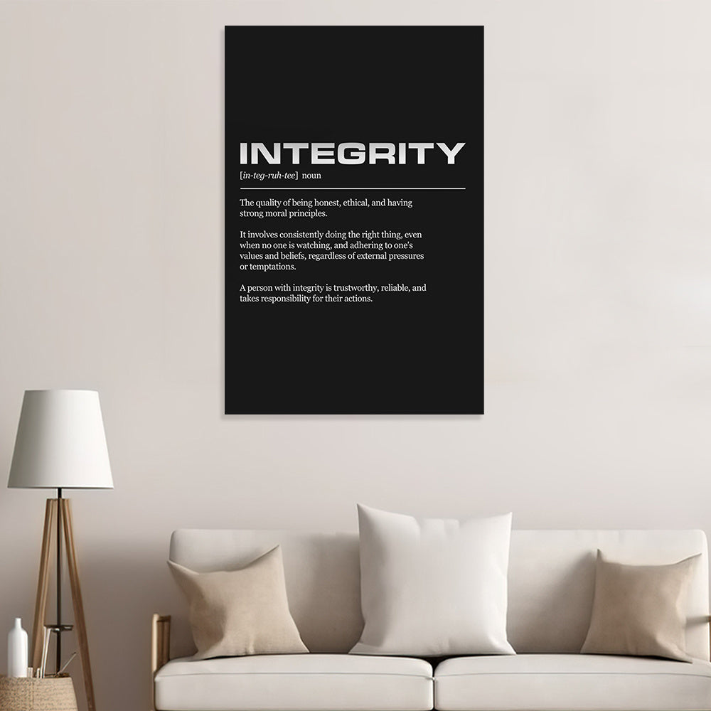 Canvas Integrity Definition Wall Art