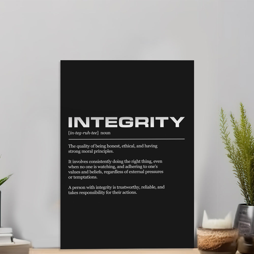 Canvas Integrity Definition Wall Art