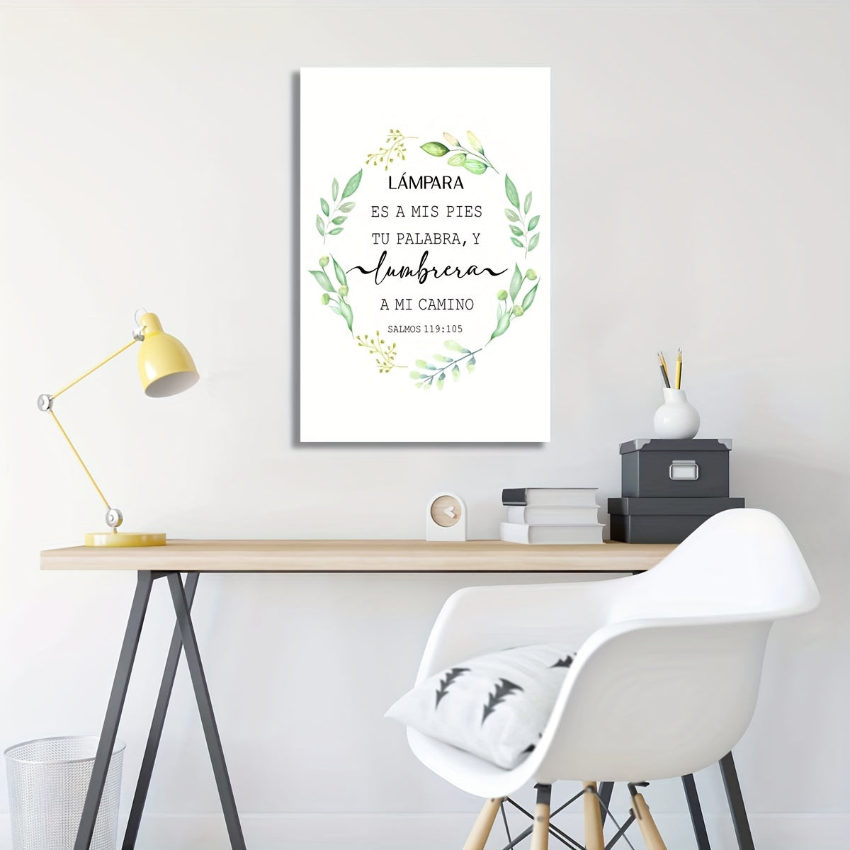 1piece Salmos 119:105, Lampara Es A Mis Pies Tu Palabra, Canvas Art Poster