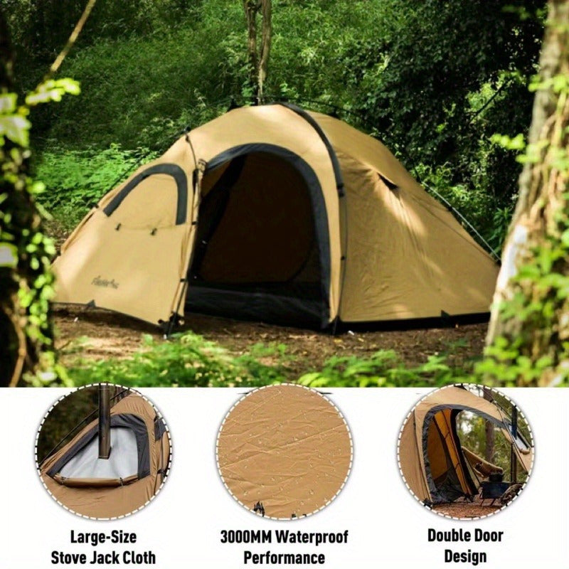 4 Season 2 Person Waterproof Tent with Chimney Jack