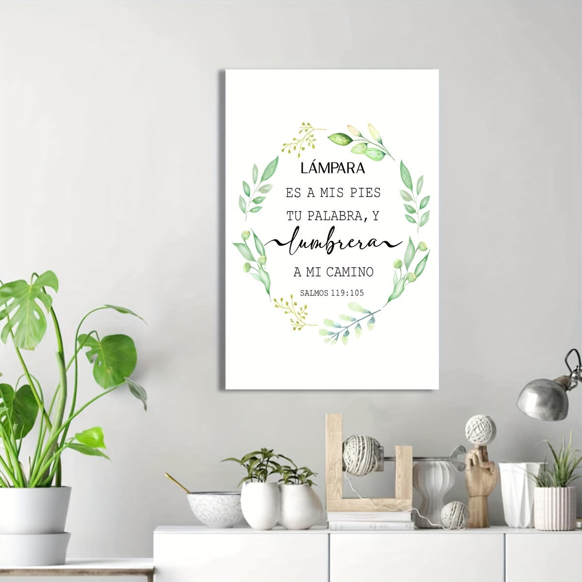 1piece Salmos 119:105, Lampara Es A Mis Pies Tu Palabra, Canvas Art Poster