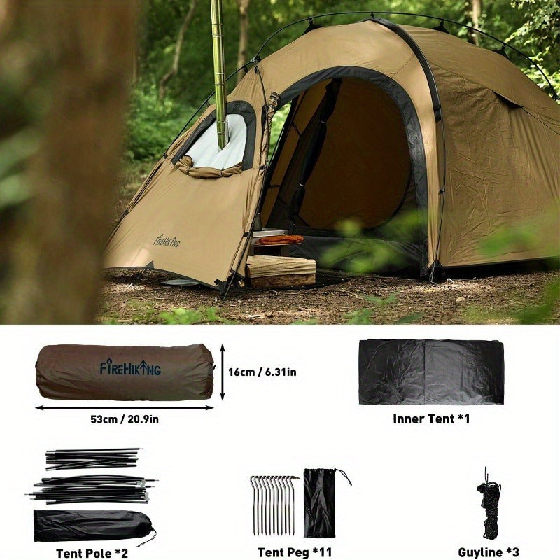 4 Season 2 Person Waterproof Tent with Chimney Jack