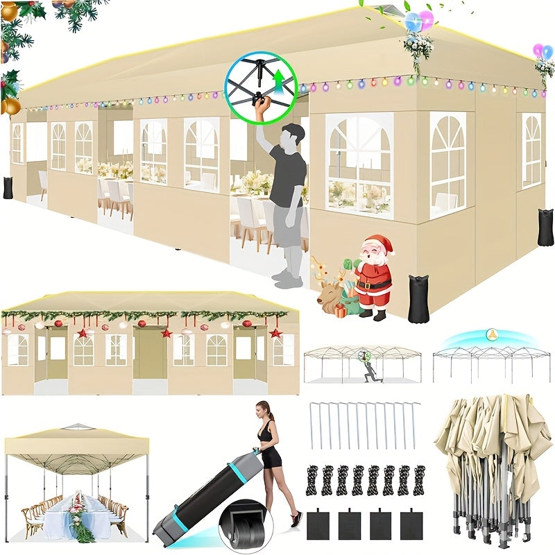 10x30 Pop-Up Canopy with Detachable Side Walls