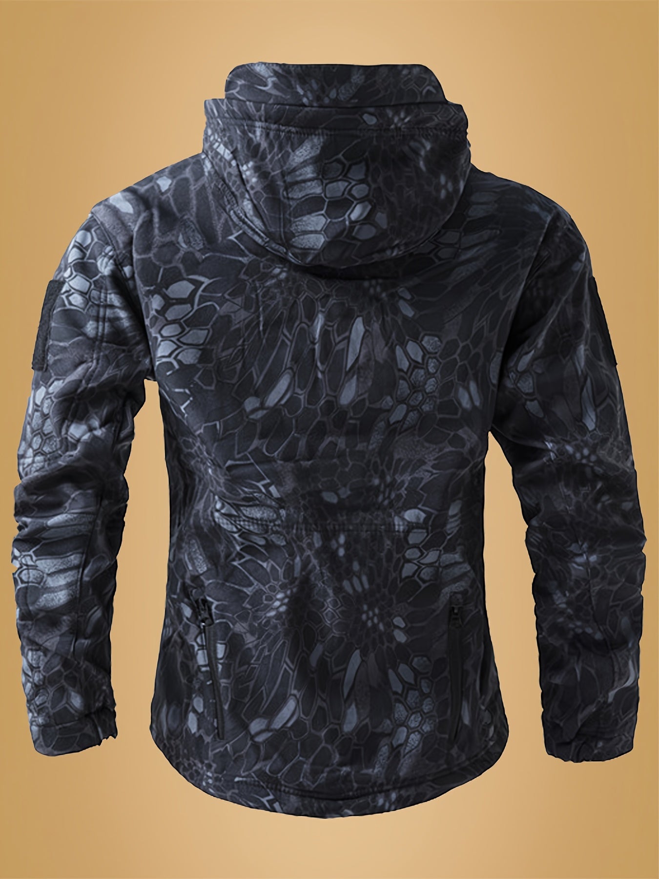 Men'S Camouflage Softshell Jacket with Fleece Lining