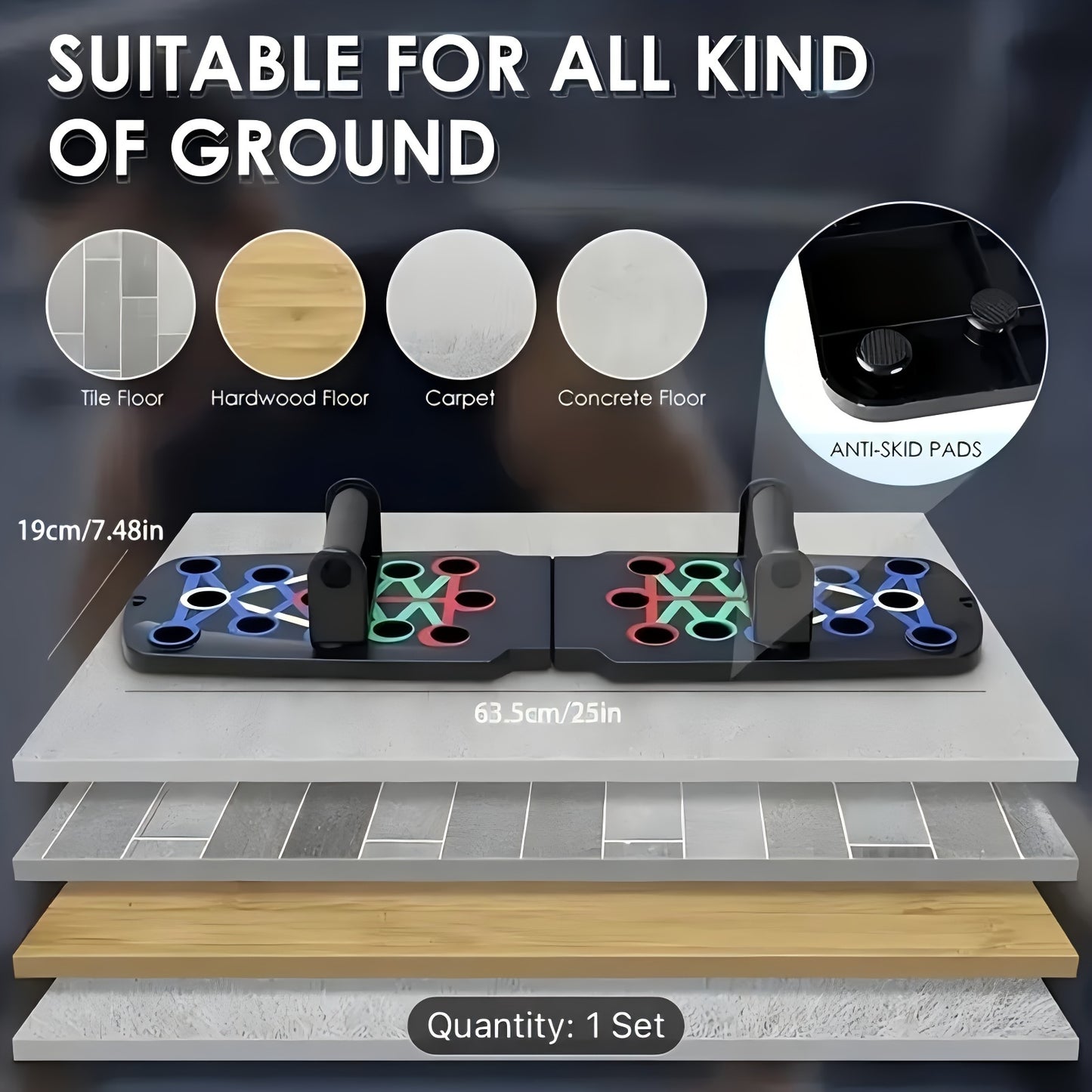 Multi-Function Push-Up Board for Home Fitness
