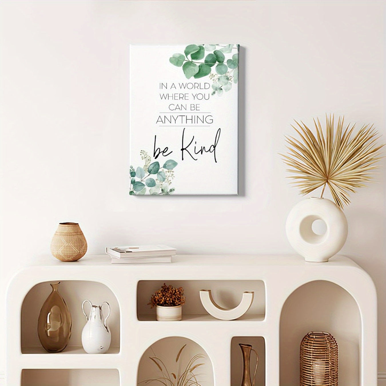 Inspirational "Be Kind" Canvas Wall Art – 12x18 Inch