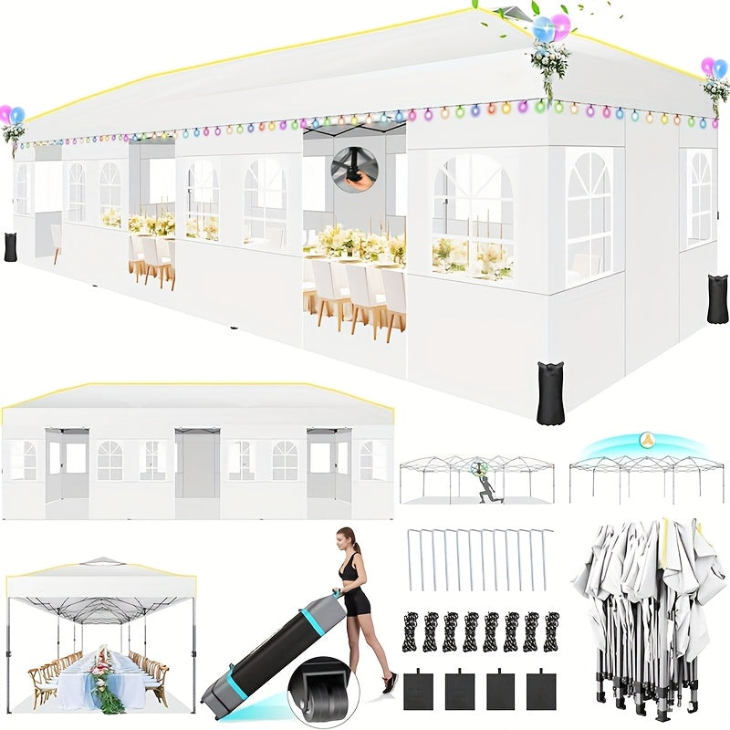 10x30 Pop-Up Canopy with Detachable Side Walls