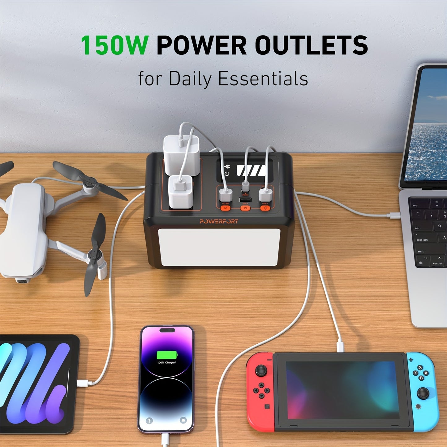 150W Portable Power Station Compact Solar Generator