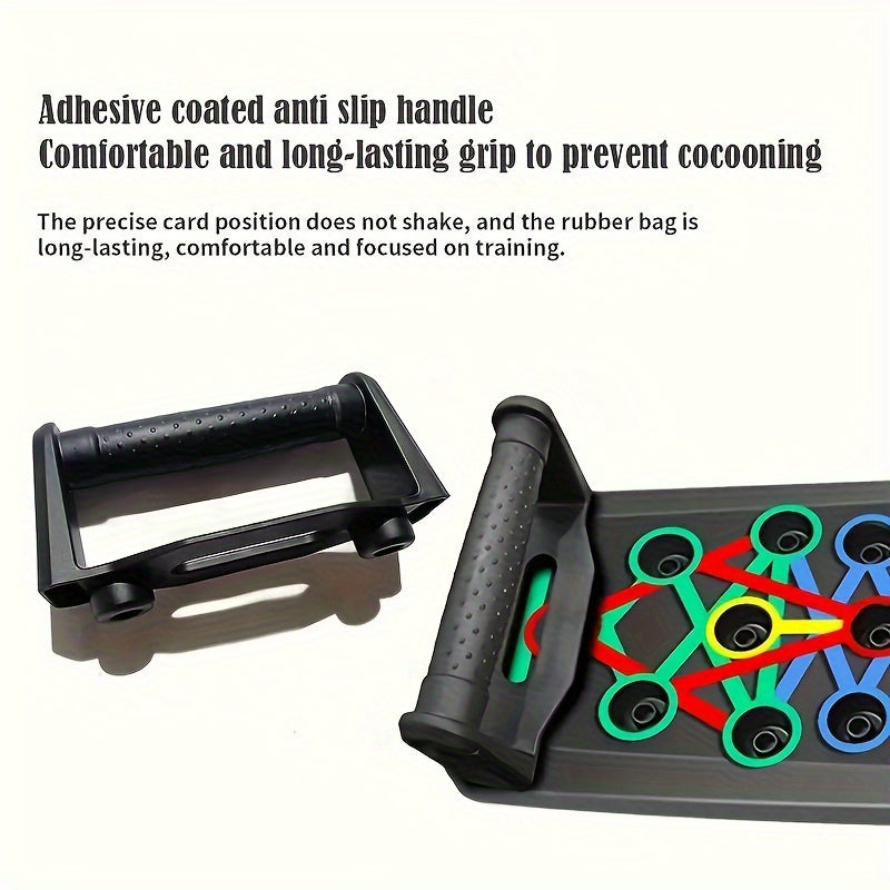 1pc Foldable Push-Up Board with 28 Colorful Holes -
