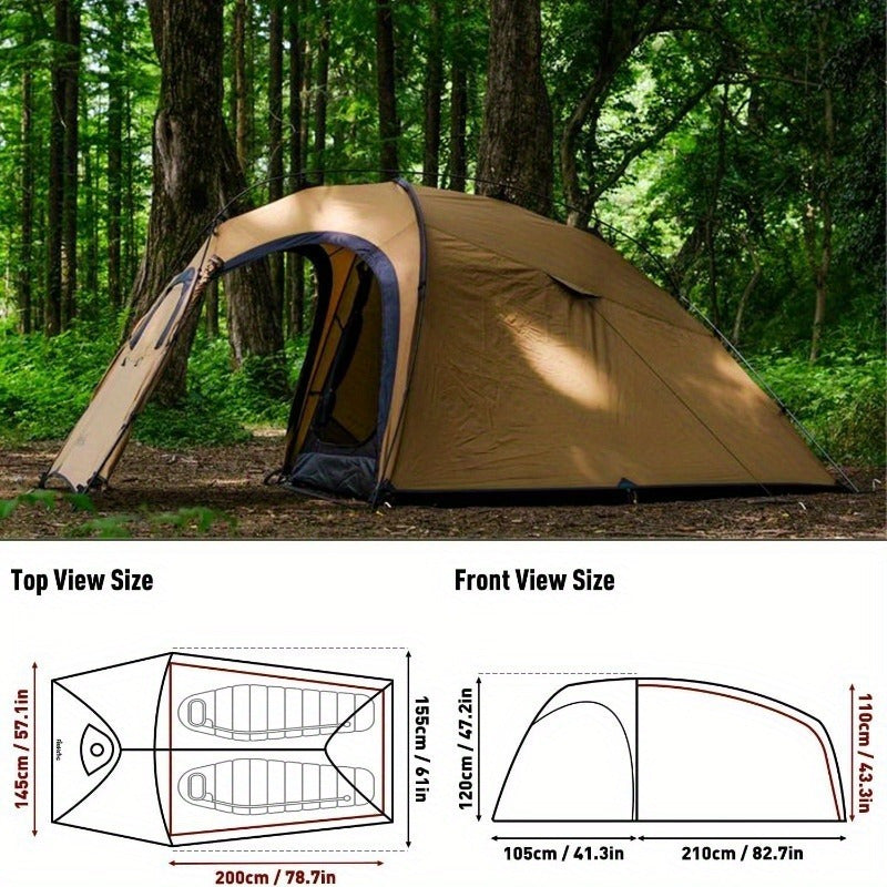 4 Season 2 Person Waterproof Tent with Chimney Jack