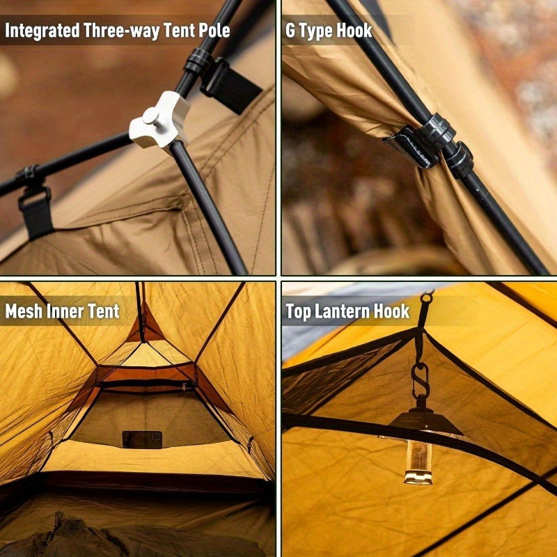 4 Season 2 Person Waterproof Tent with Chimney Jack