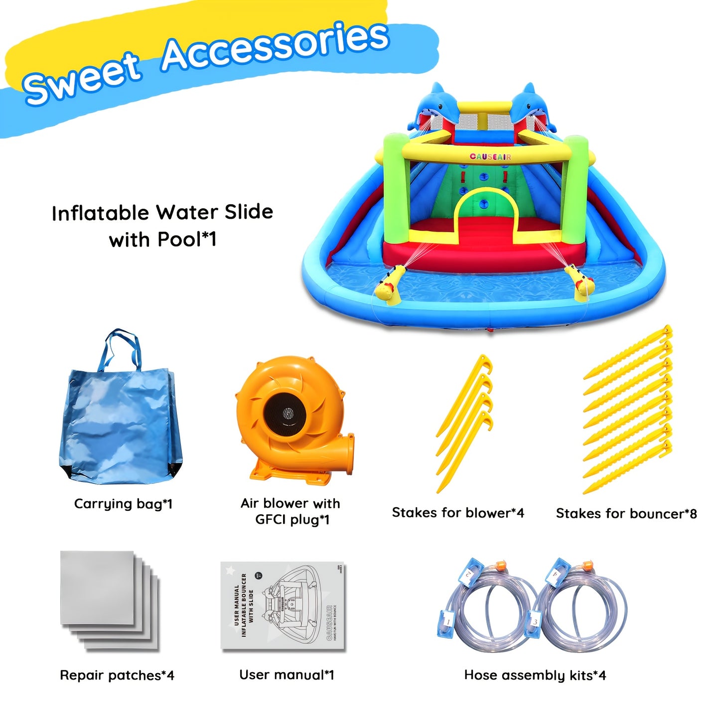 Causeair Double Slide Inflatable Bounce House