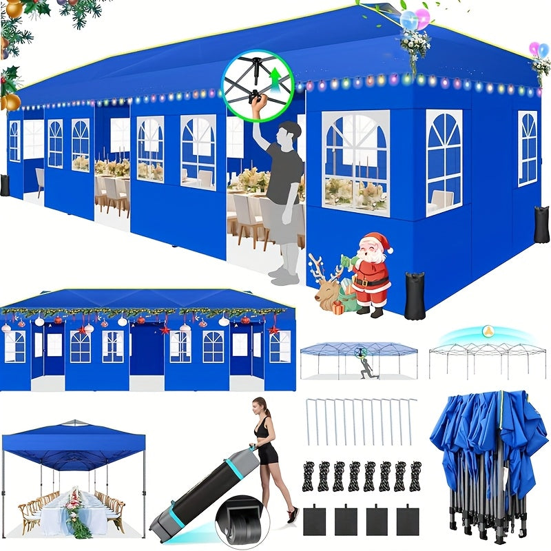 10x30 Pop-Up Canopy with Detachable Side Walls