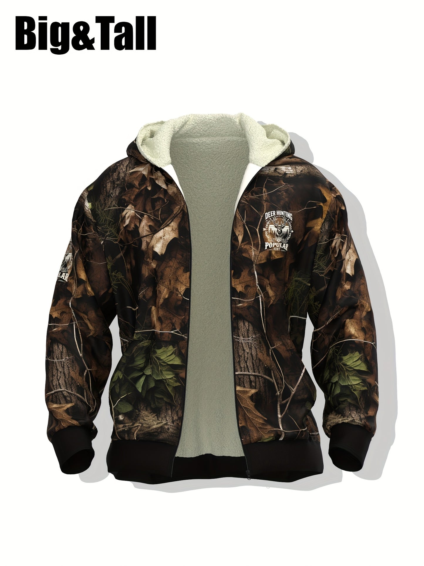 Men's Big & Tall Deer Hunting Hoodie PLUS SIZE