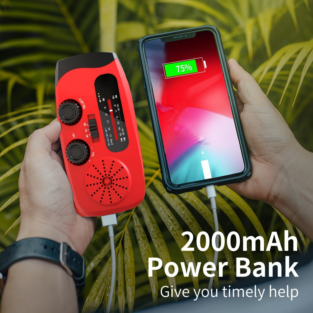 Emergency Radio: Solar-Powered, AM/FM Portable Weather Radio