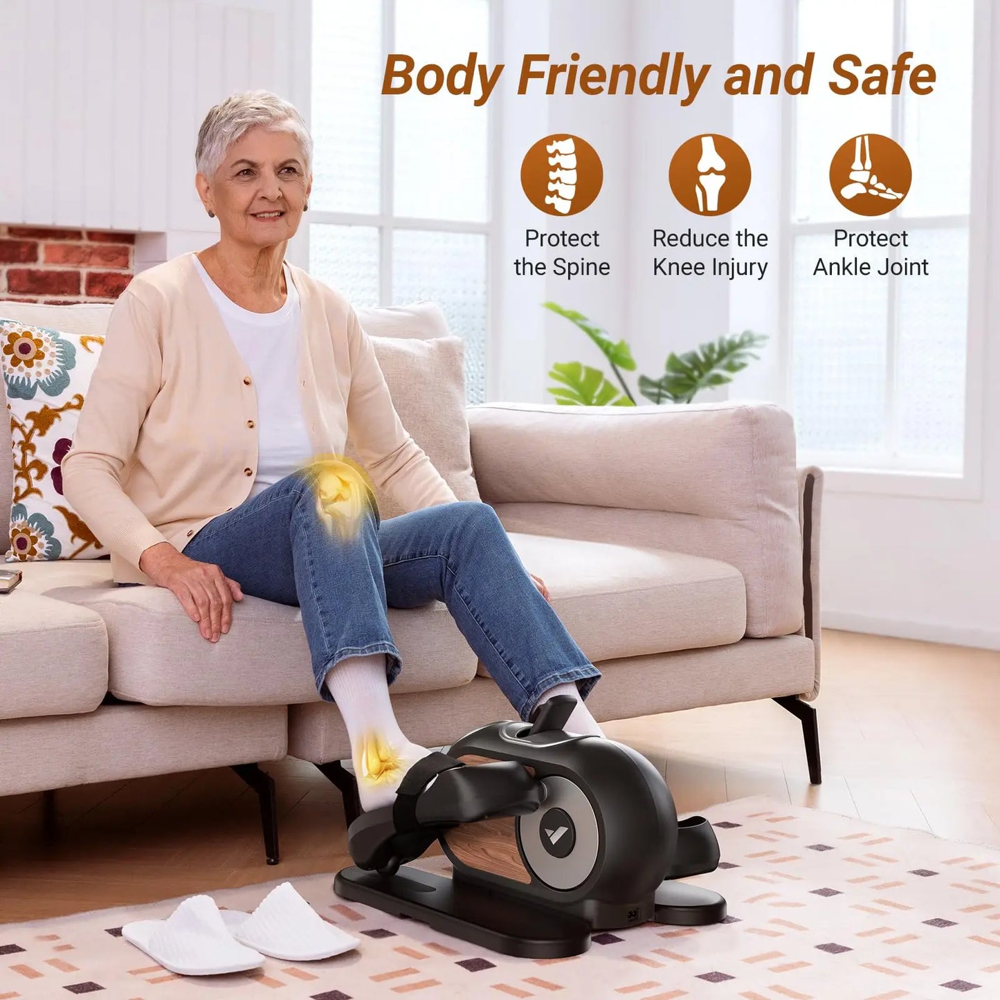 Elliptical Machine with 12 Adjustable Speeds