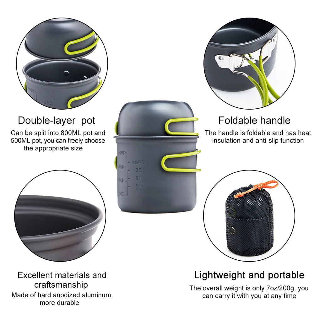 Ultralight Camping Cooking Utensils Outdoor Pot