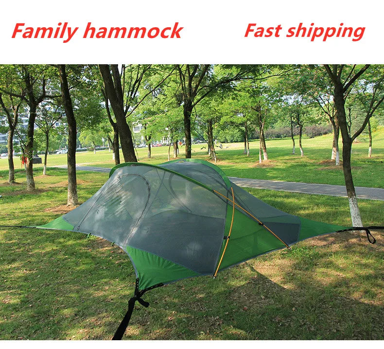 Family-Sized Triangle Tree Hammock Tent