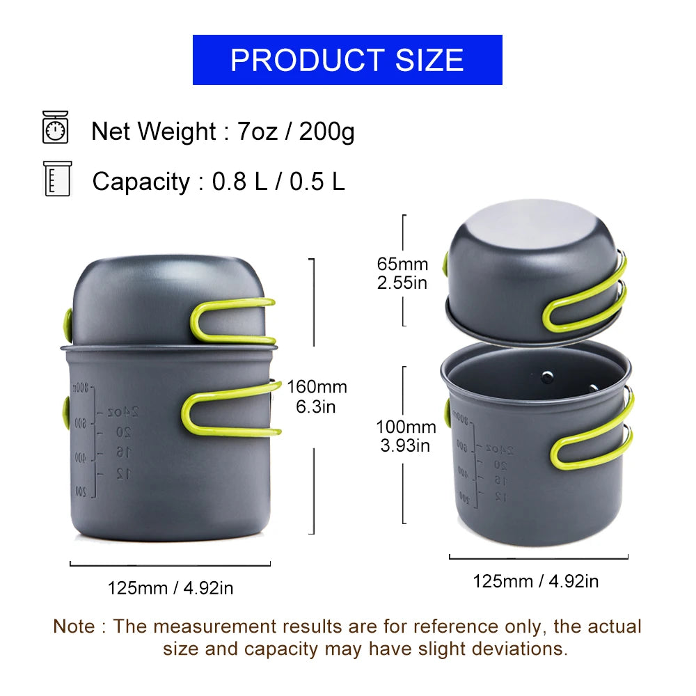 Ultralight Camping Cooking Utensils Outdoor Pot