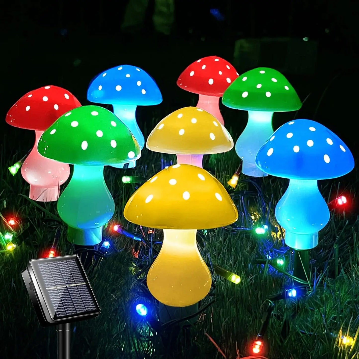 Mushroom Solar Garden Lights Set