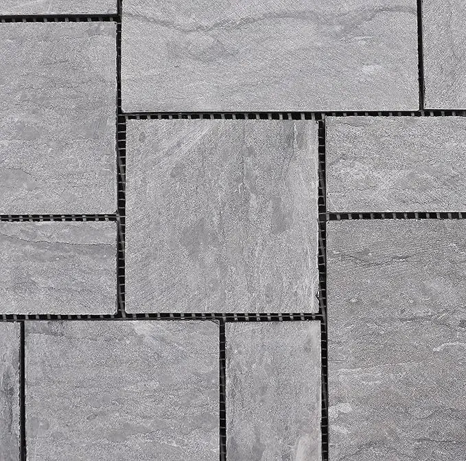 Slate Stone Interlocking Deck Tile Set