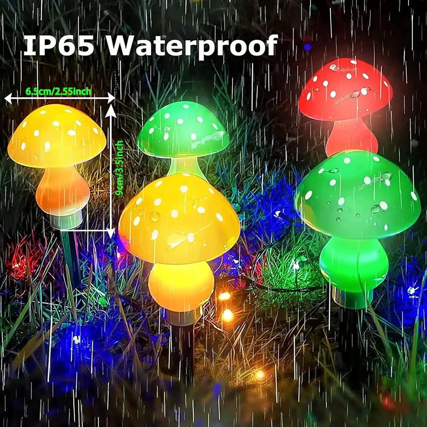 Mushroom Solar Garden Lights Set