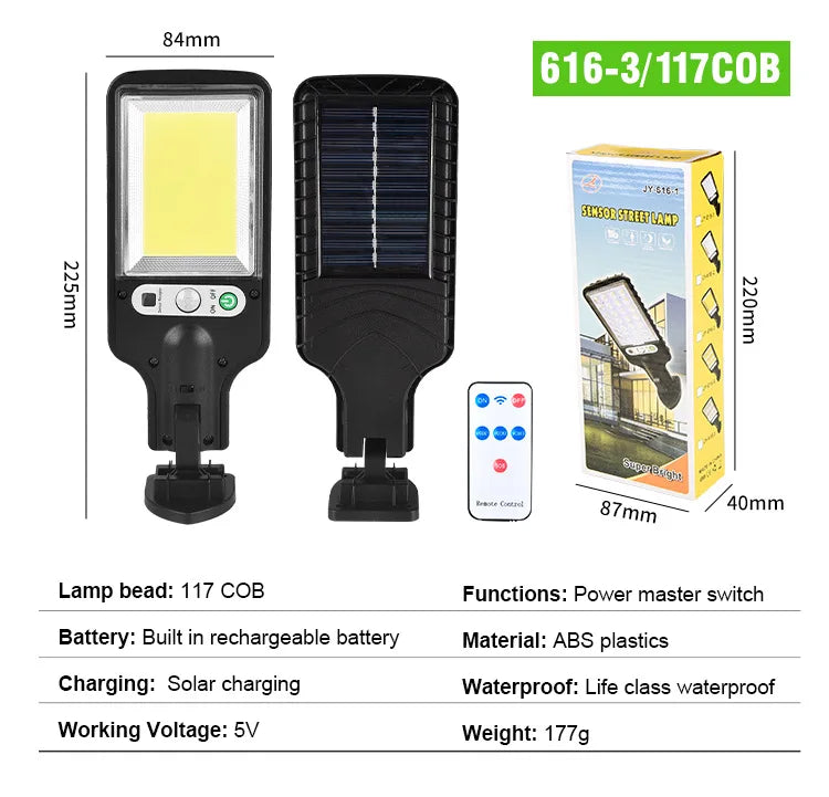 Solar Outdoor Motion Sensor Security Light