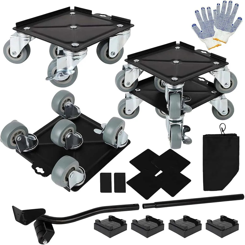 Heavy Duty Furniture Dolly with 5-Wheel Design and Brake