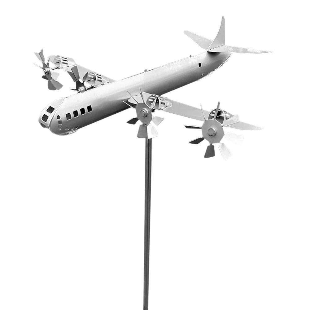 Metal Airplane Windmill Iron Aircraft Wind Spinners