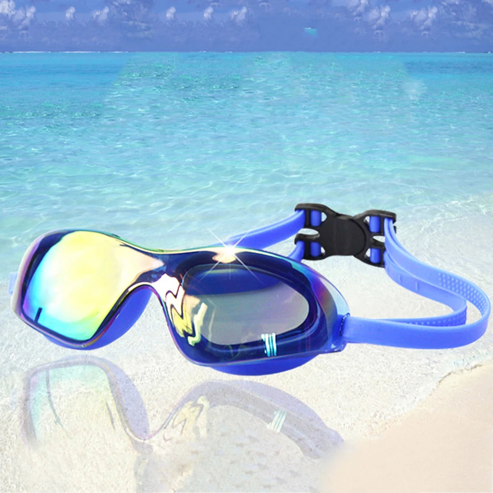 Swimming Goggles Adjustable Electroplate Diving Glasses