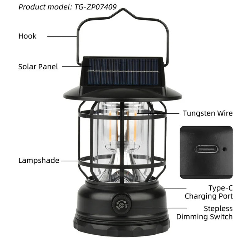 USB Rechargeable Portable Camping Lantern
