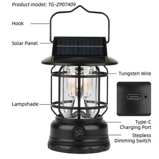 USB Rechargeable Portable Camping Lantern