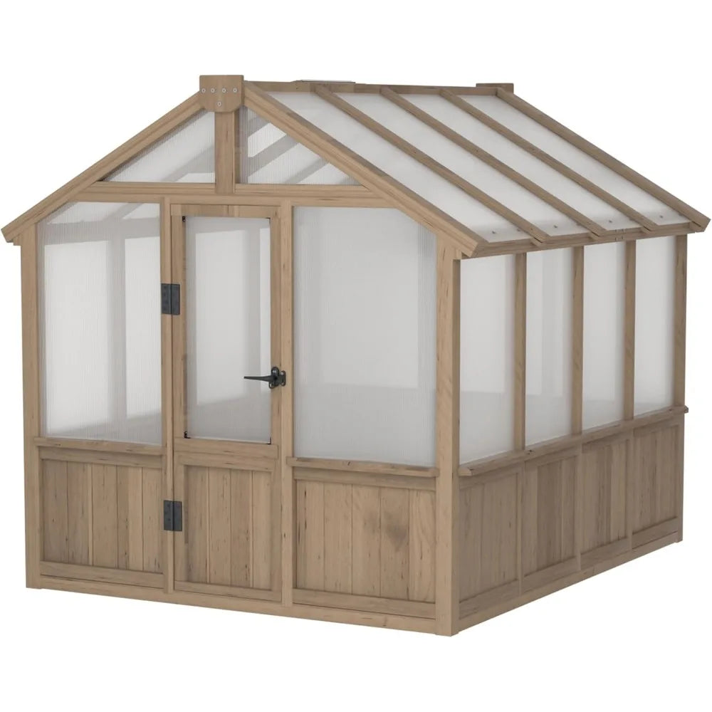 6 X 8 Ft Wooden Polycarbonate Greenhouse