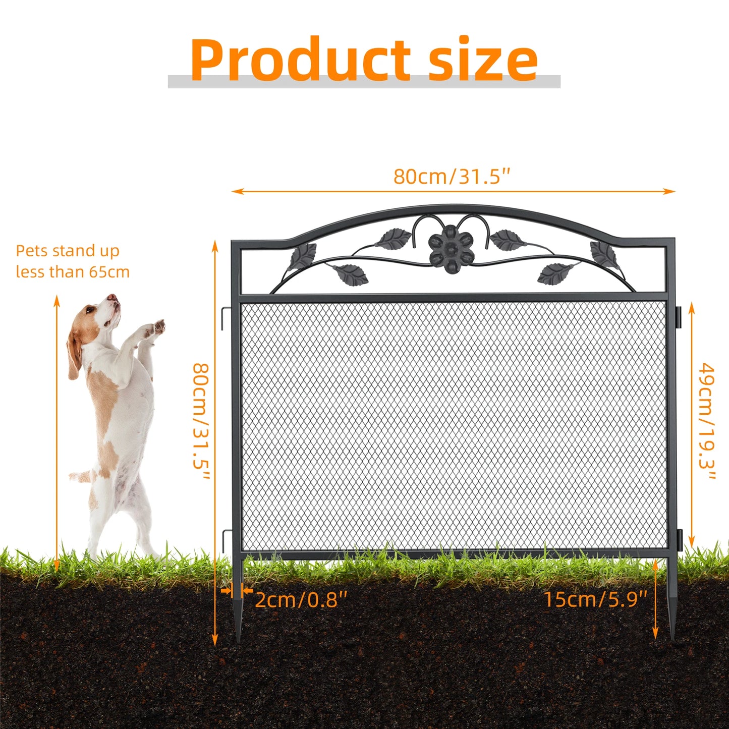 5 Panel Decorative Garden Fence