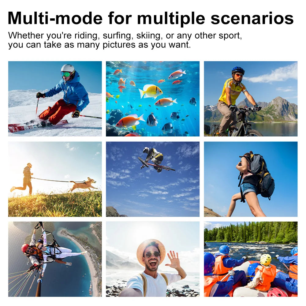 6K Action Camera Sports Cam with Dual Screen and Remote