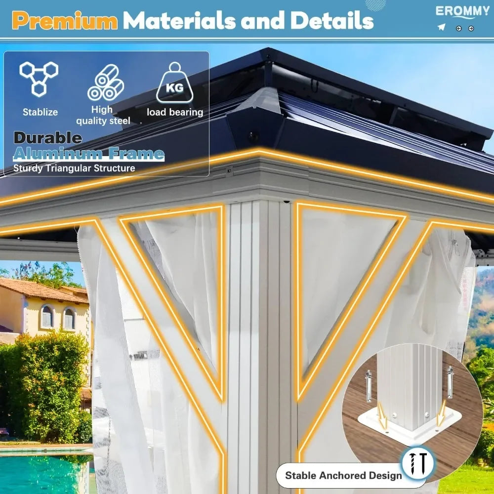 12'x20 'galvanized steel double top metal pavilion