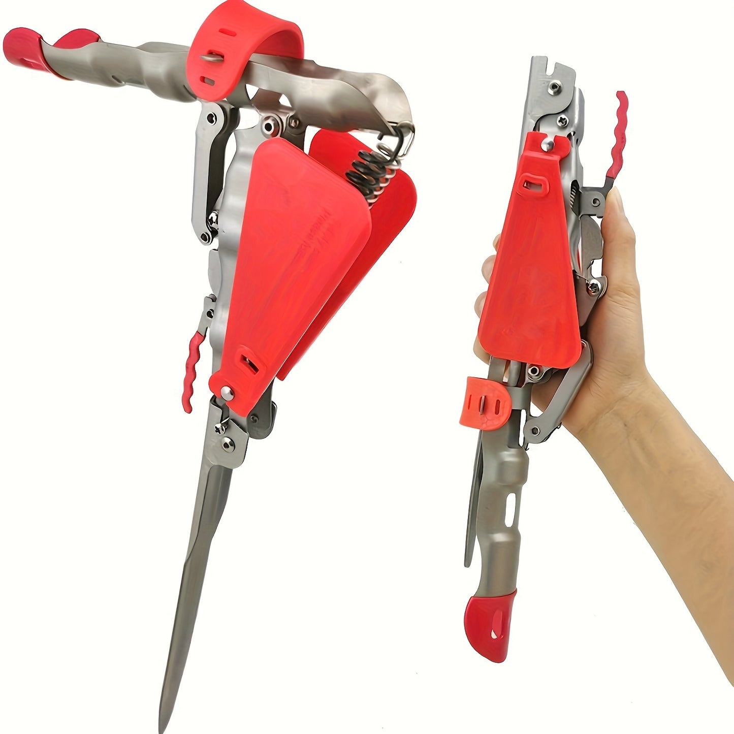 Automatic Fishing Rod Holder with Spring-Loaded Hook