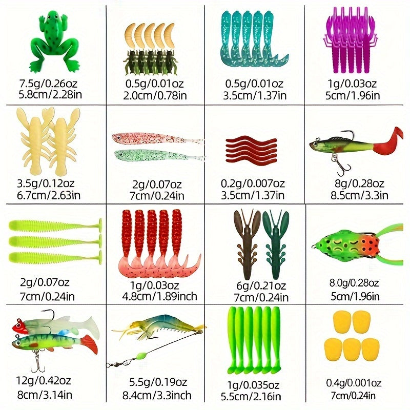361-Piece Fishing Lure Kit with Tackle Box