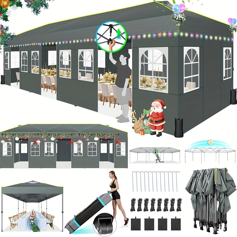 10x30 Pop-Up Canopy with Detachable Side Walls