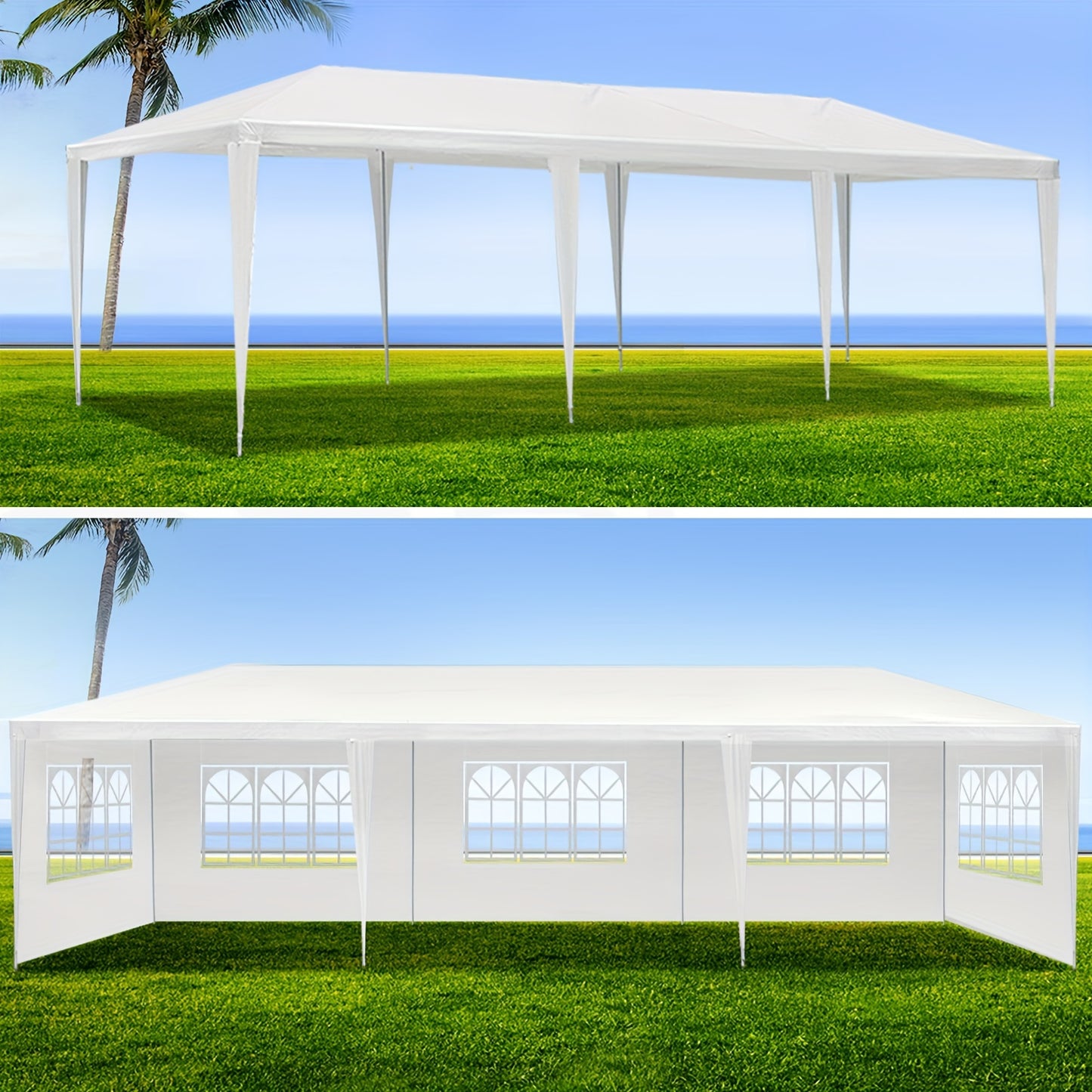 10x30ft Outdoor Canopy Party Tent with 8 Removable Sidewalls