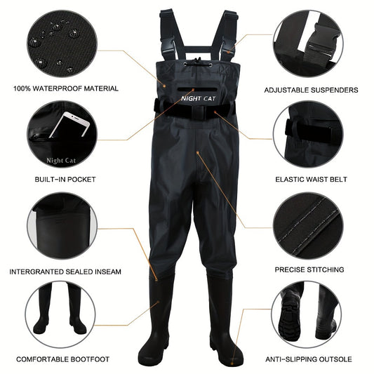 Waterproof Fishing & Hunting Chest Waders with Boots