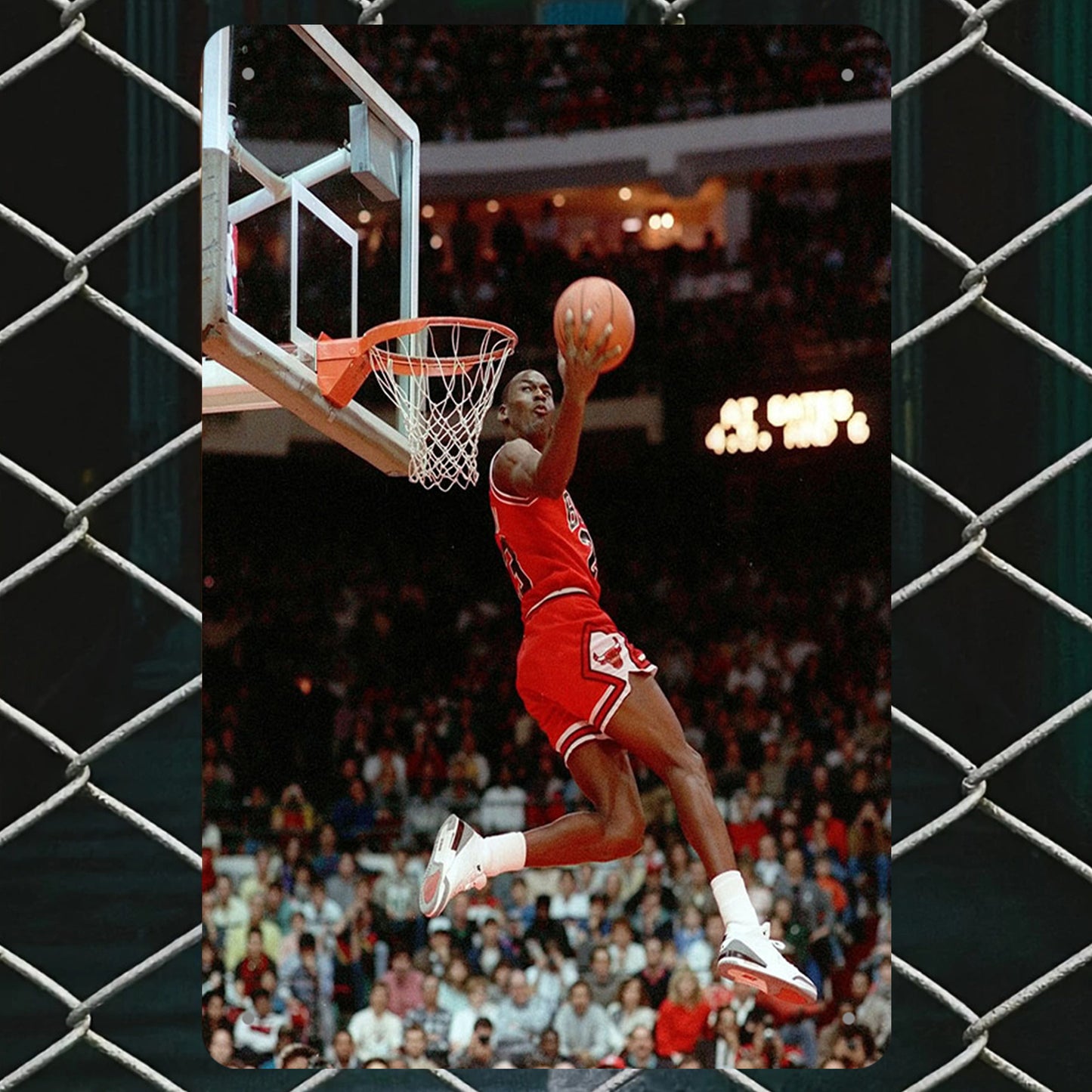 1pc Vintage Basketball Player Metal Tin Sign