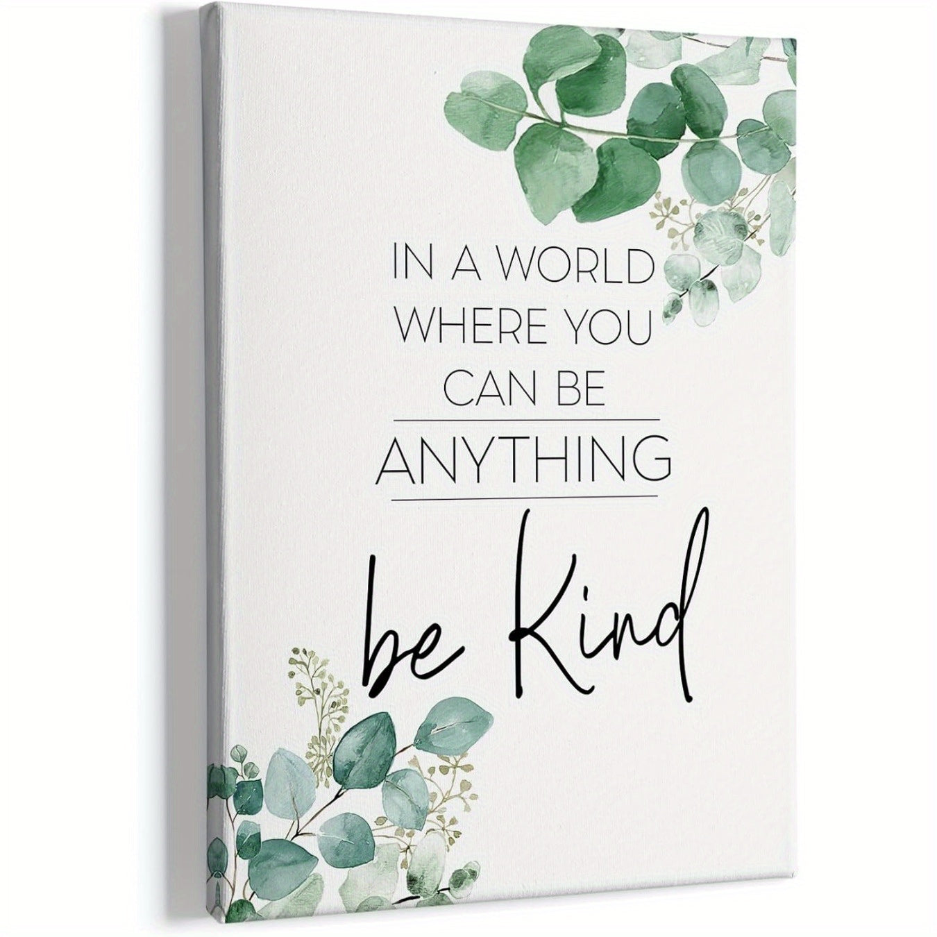 Inspirational "Be Kind" Canvas Wall Art – 12x18 Inch