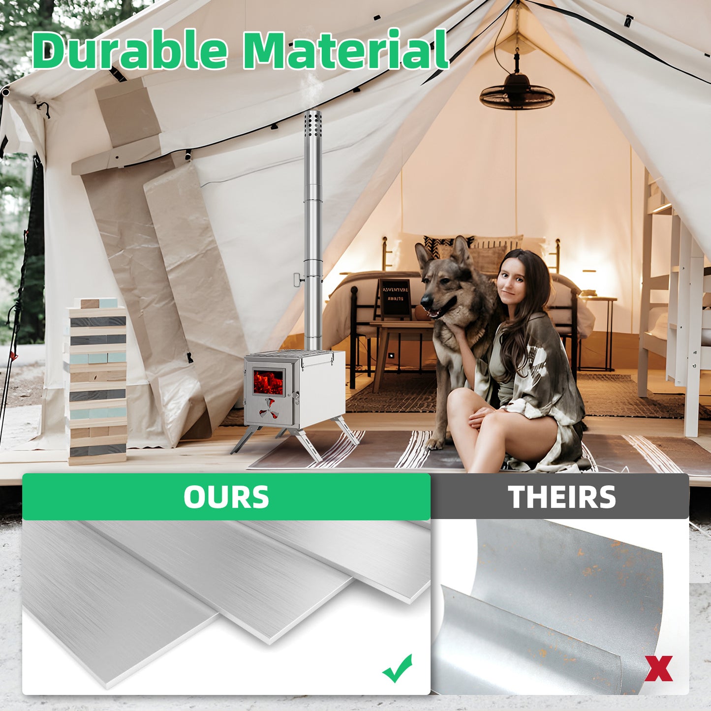 Portable Wood Burning Stove for Camping