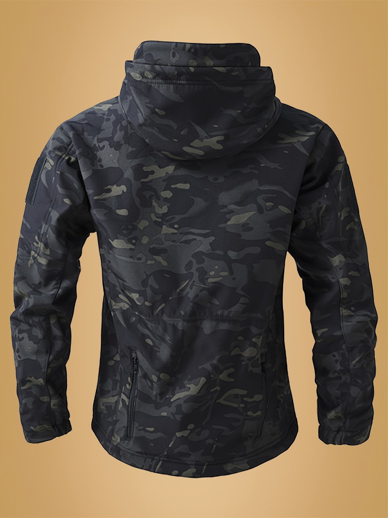 Men'S Camouflage Softshell Jacket with Fleece Lining